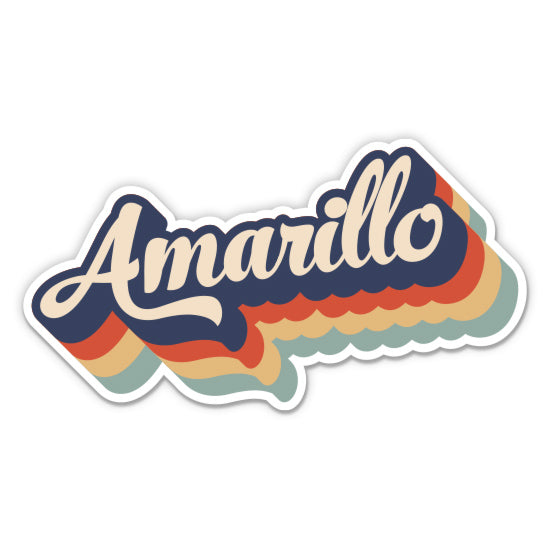 Amarillo Texas Retro Sticker