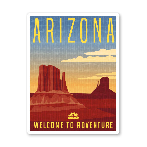 Arizona Travel Poster Style Sticker