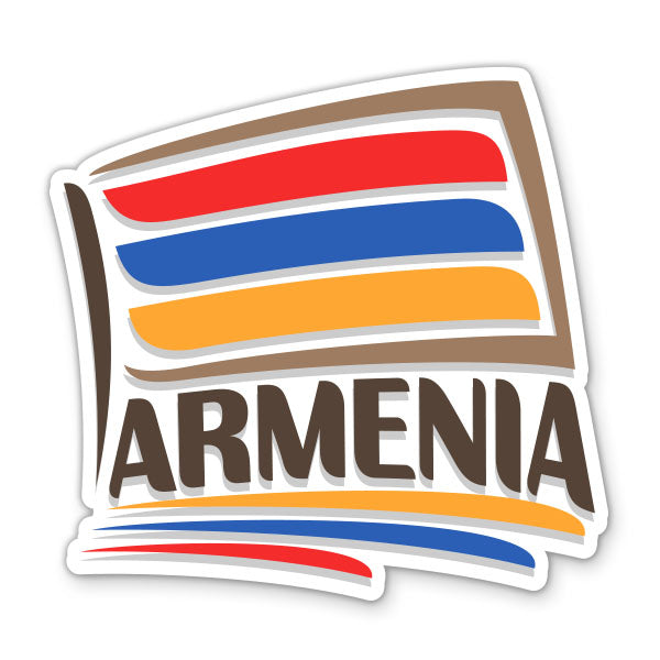 Armenia Travel with Flag Sticker