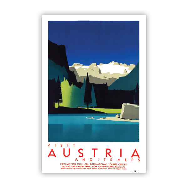 Visit Austria Vintage Travel Sticker