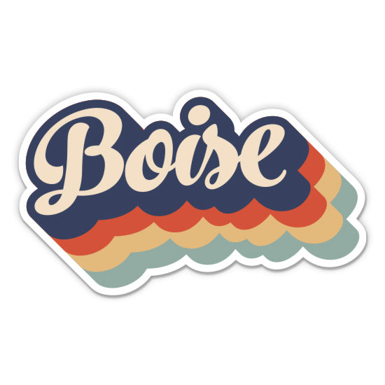 Boise Idaho Retro Sticker