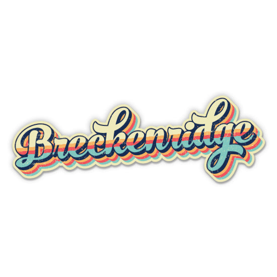 Breckenridge Colorado Retro Ski Style Sticker