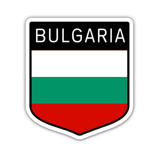 Bulgaria Flag Shield Sticker