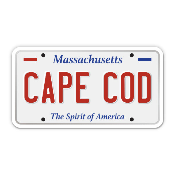 Cape Cod License Plate Style Sticker