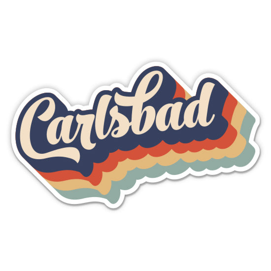 Carlsbad Retro Sticker
