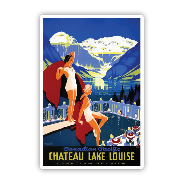 Chateau Lake Louise Canada Vintage Travel Sticker