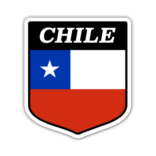 Chile Flag Shield Sticker
