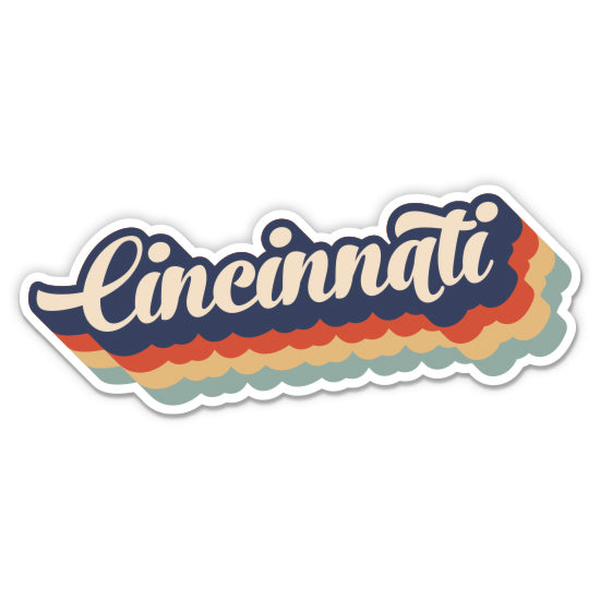 Cincinnati Ohio Retro Sticker