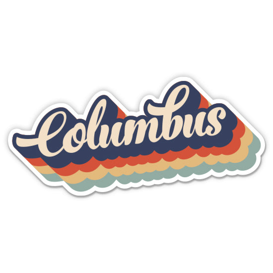 Columbus Ohio Retro Sticker