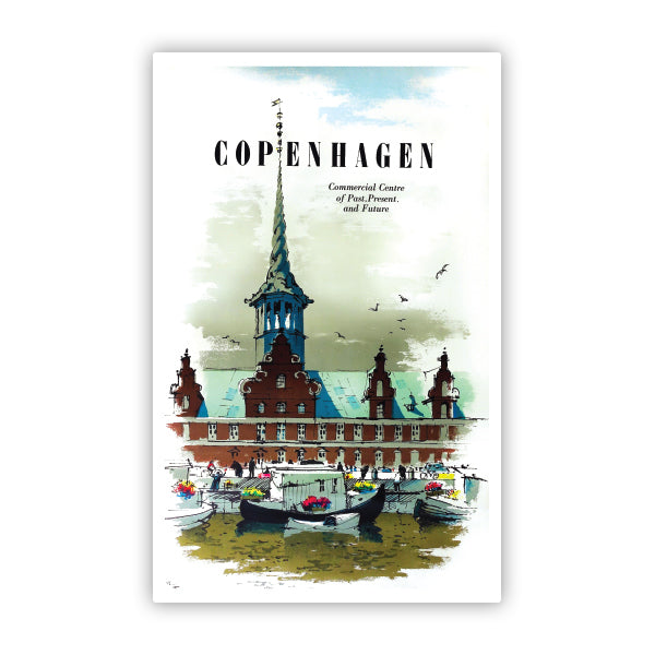 Copenhagen Denmark Vintage Travel Sticker