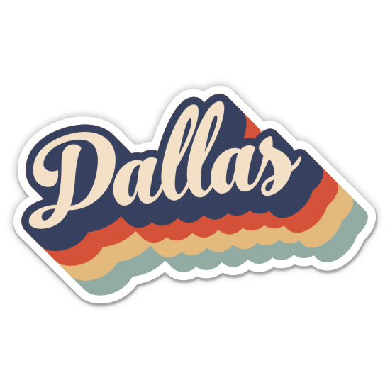 Dallas Texas Retro Sticker