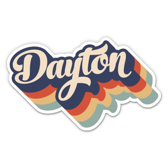 Dayton Ohio Retro Sticker