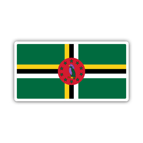 Dominica Flag Sticker