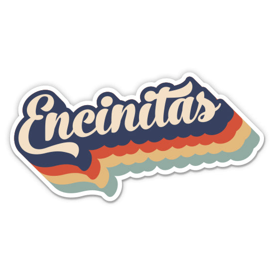 Encinitas California Retro Sticker
