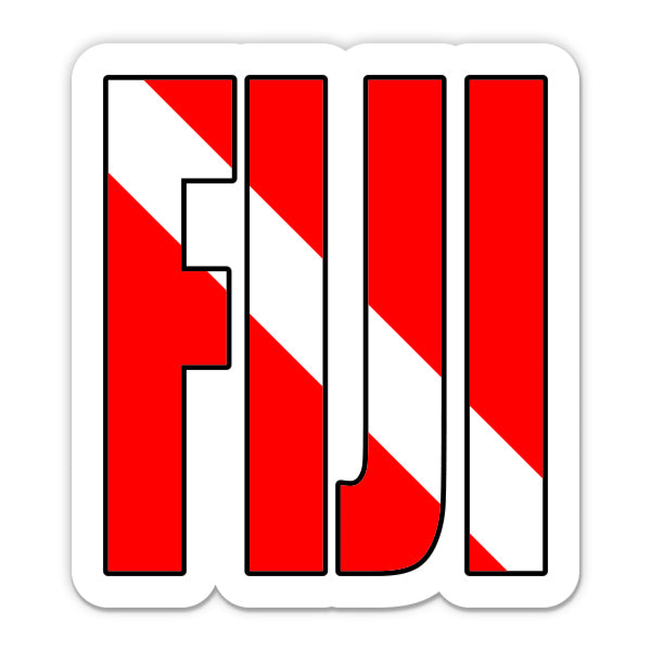 Fiji Scuba Diving Dive Flag Sticker