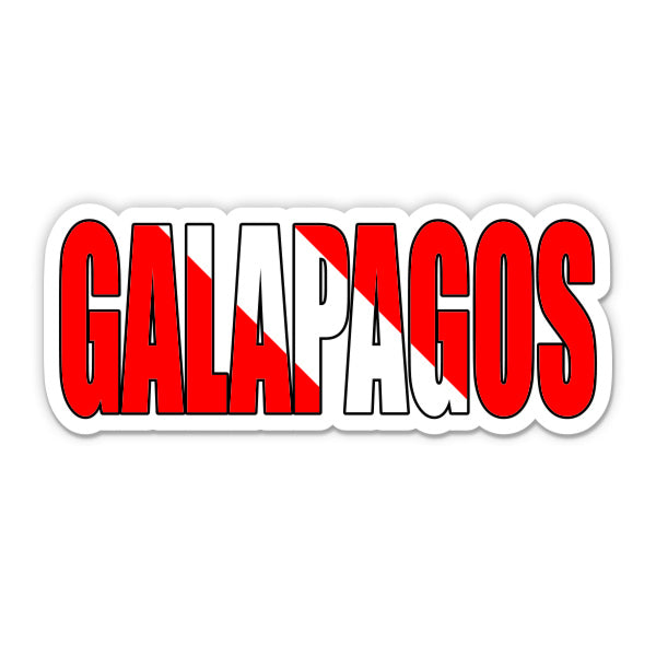 Galapagos Islands Scuba Diving Dive Flag Sticker