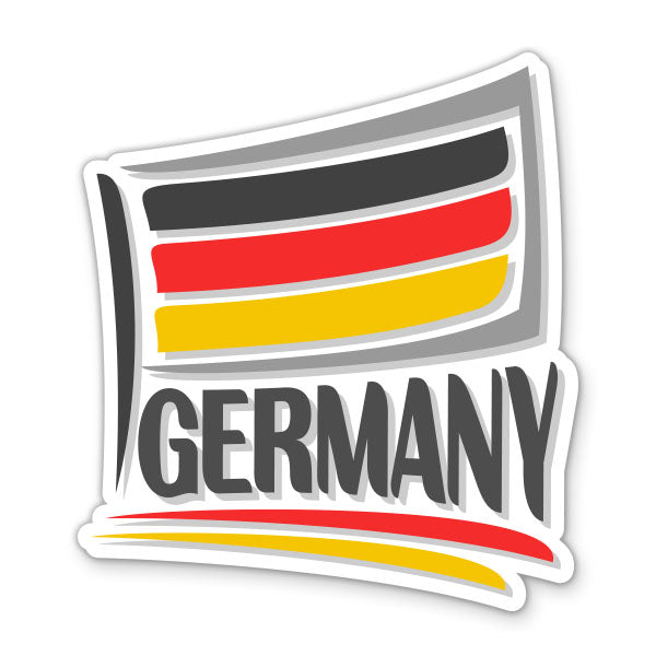 Germany Travel with Flag Sticker