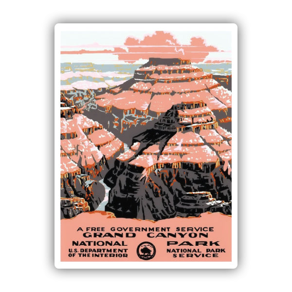 Grand Canyon National Park Vintage Travel Sticker