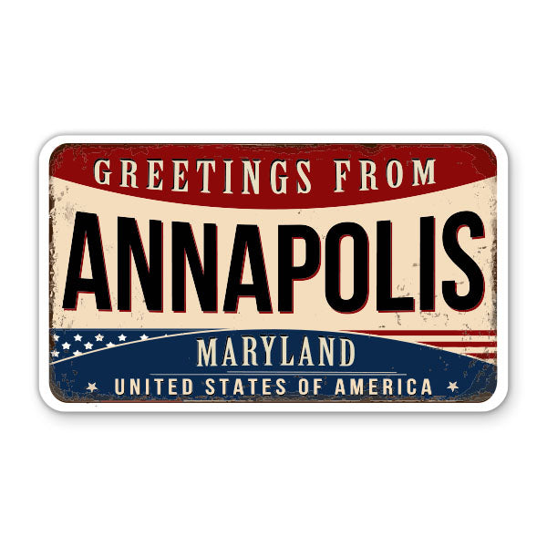 Greetings From Annapolis Maryland Sticker