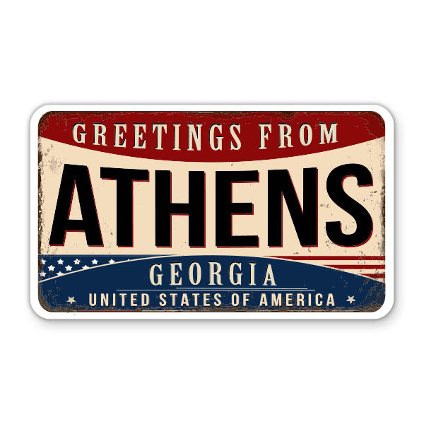 Greetings From Athens Georgia Sticker