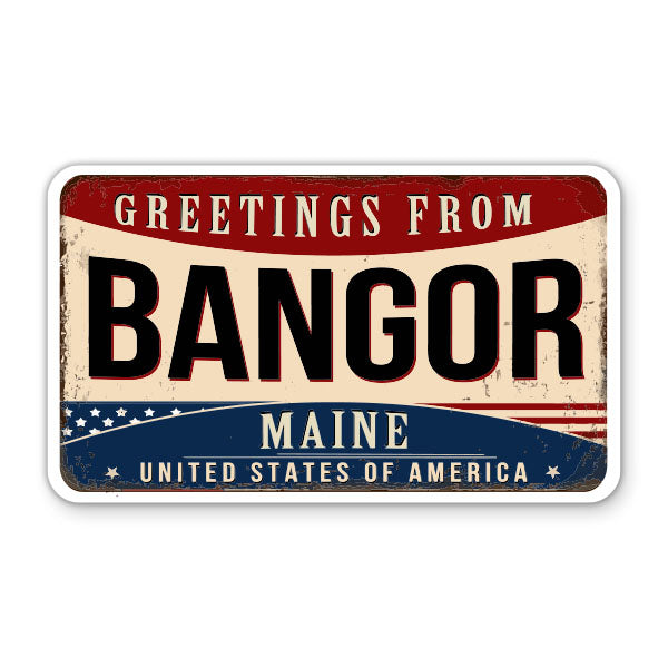 Greetings From Bangor Maine Sticker