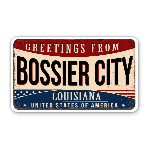 Greetings From Bossier City Louisiana Sticker