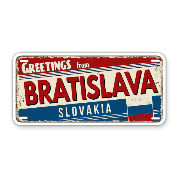 Greetings from Bratislava Slovakia Sticker