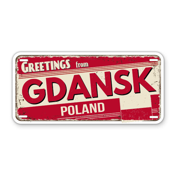 Greetings from Gdansk Poland Sticker