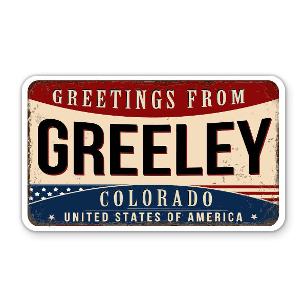 Greetings From Greeley Colorado Sticker