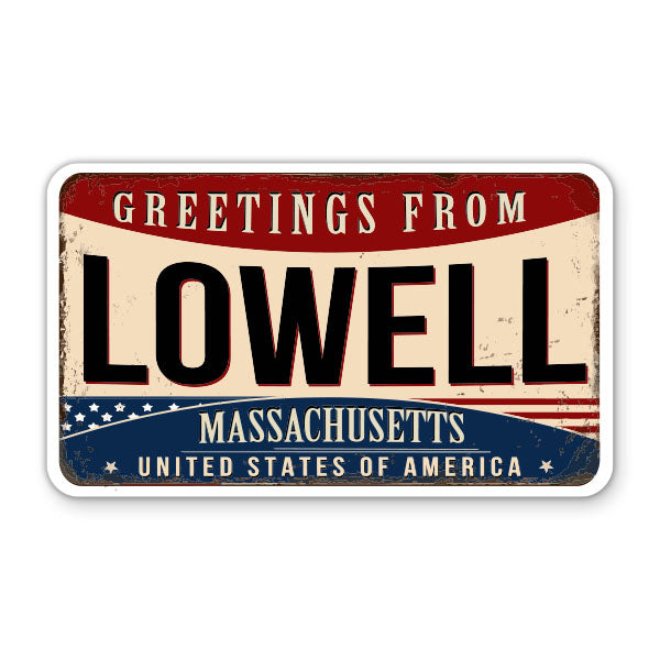 Greetings From Lowell Massachusetts Sticker
