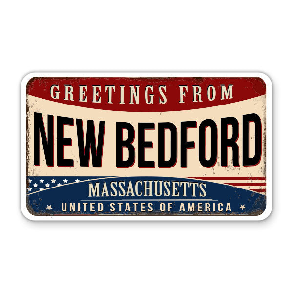 Greetings From New Bedford Massachusetts Sticker