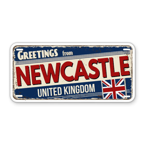 Greetings from New Castle United Kingdom Sticker