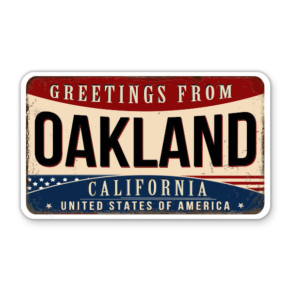 Greetings From Oakland California Sticker