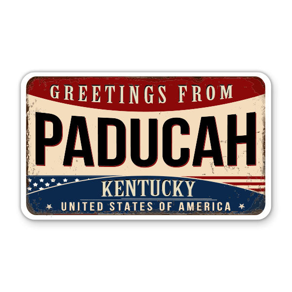 Greetings From Paducah Kentucky Sticker