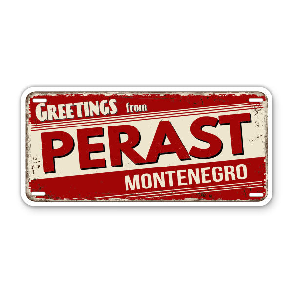 Greetings from Perast Montenegro Sticker