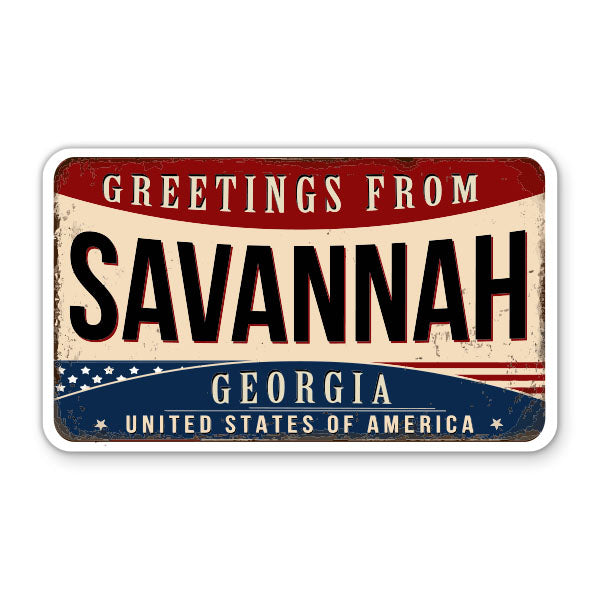 Greetings From Savannah Georgia Sticker