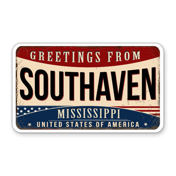 Greetings From Southaven Mississippi Sticker