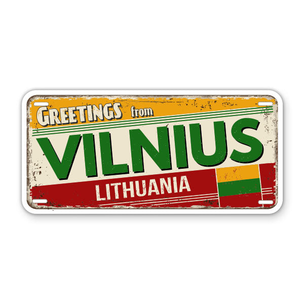 Greetings from Vilnius Lithuania Sticker