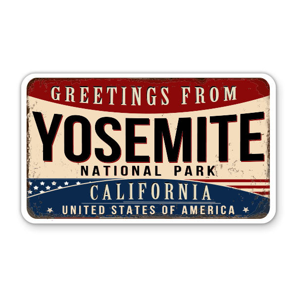 Greetings From Yosemite National Park California Sticker