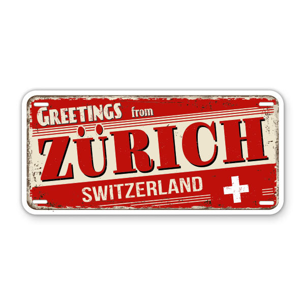 Greetings from Zurich Switzerland Sticker