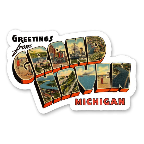 Greetings from Grand Haven Michigan Sticker