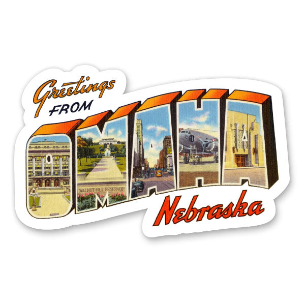Greetings from Omaha Nebraska Sticker
