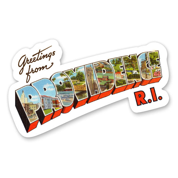 Greetings from Providence Rhode Island Sticker