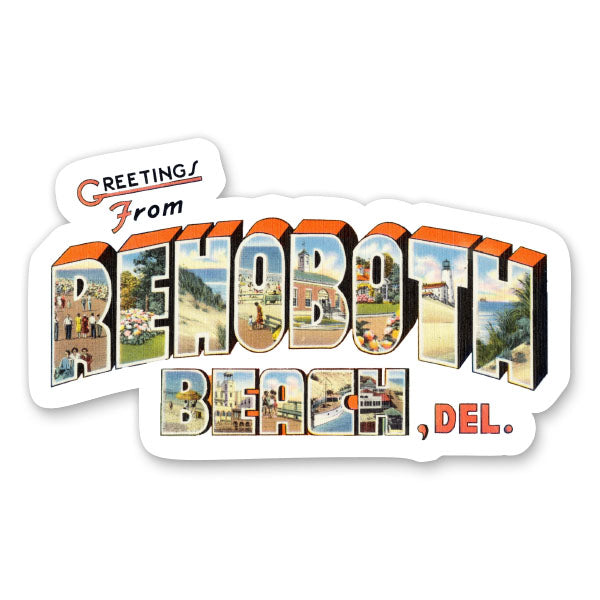 Greetings from Rehoboth Beach Delaware Sticker