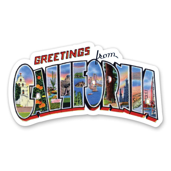 Greetings from California Sticker