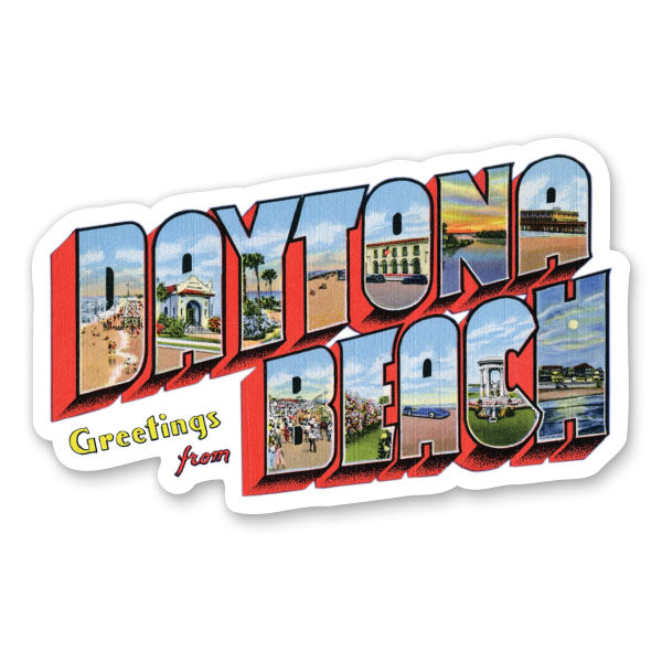 Greetings from Daytona Beach Florida Sticker