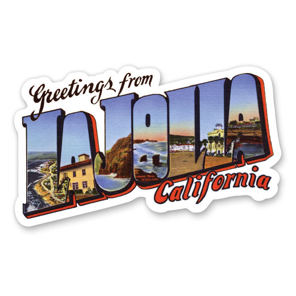 Greetings from La Jolla California Sticker