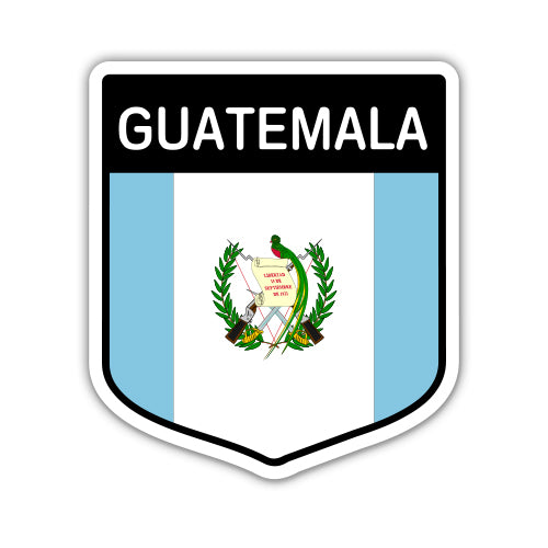 Guatemala Flag Shield Sticker