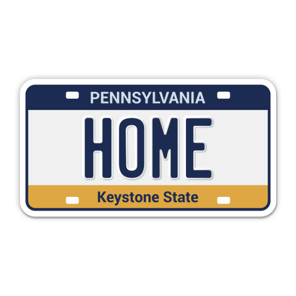 Home Pennsylvania License Plate Style Sticker