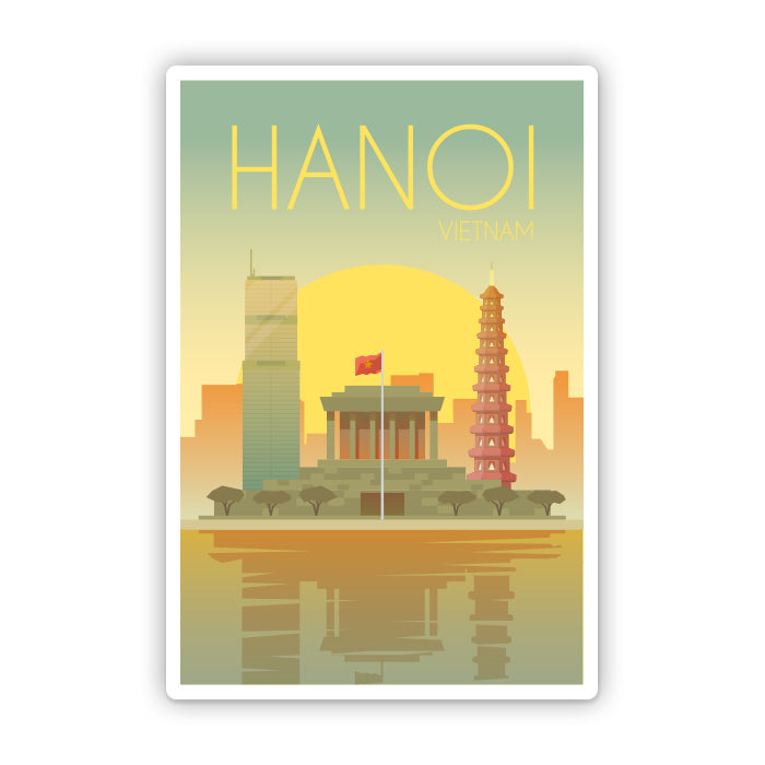 Hanoi Vietnam Travel Sticker